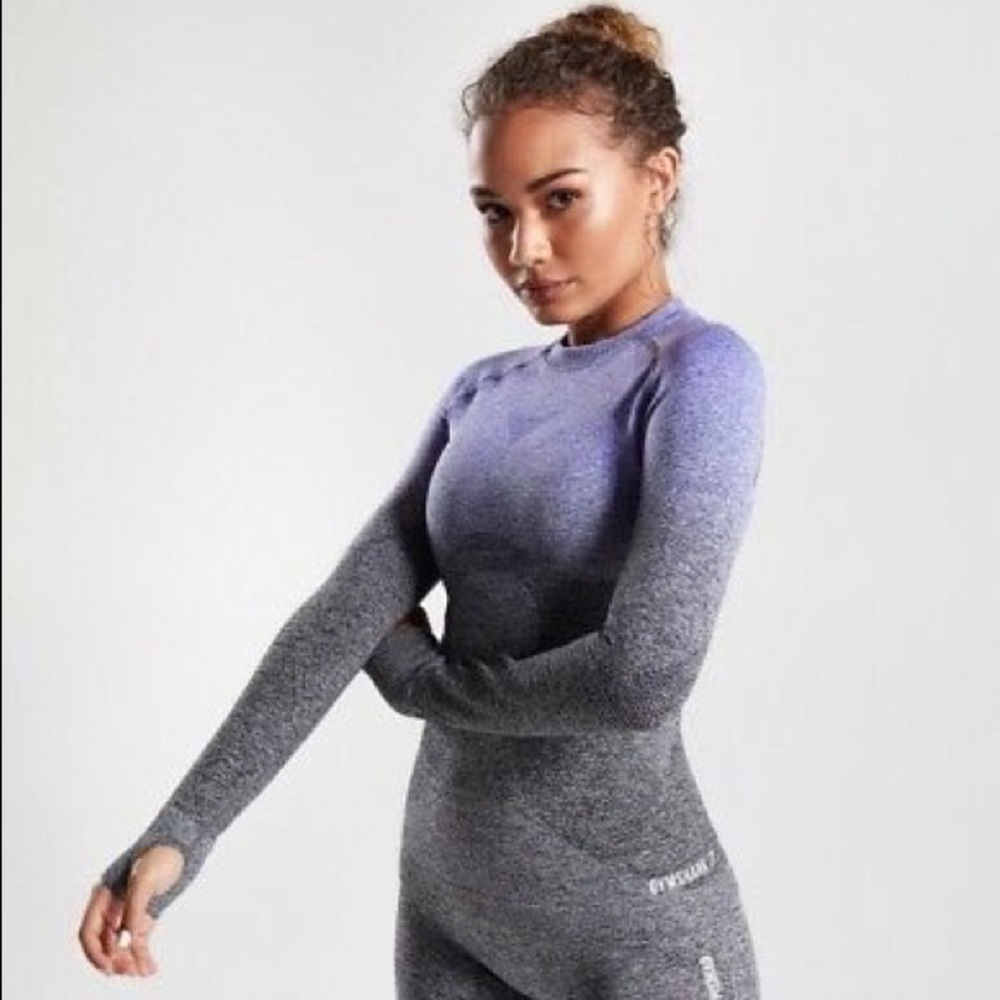 Gymshark Ombré Seamless Indigo Purple Long Sleeve